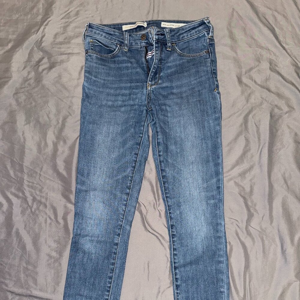 Pilcro by Anthropologie High Rise Legging Jeans Size 27 Light Wash - Picture 2 of 5